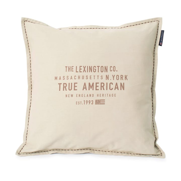 True American Cotton Canvas kuddfodral 50x50 cm - Ljusbeige - Lexington