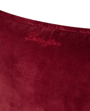 Velvet kuddfodral med kant 50x50 cm - Dark red - Lexington