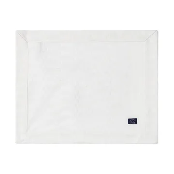 White jacquard cotton bordstablett 40x50 cm - Vit - Lexington