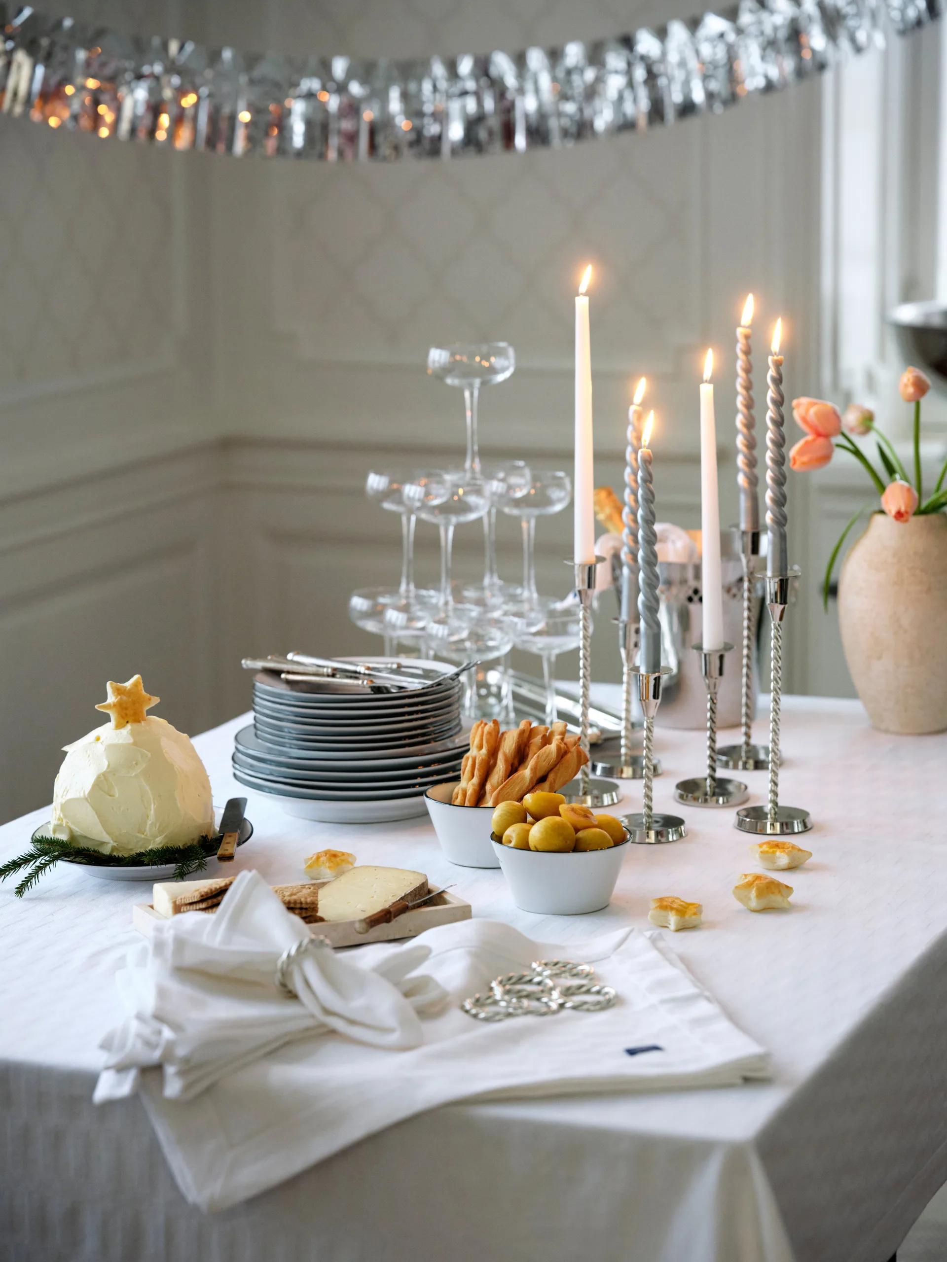 White jacquard cotton bordstablett 40x50 cm, Vit Lexington