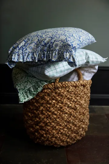 White/Beige Checked Lyocell/Cotton bäddset - 50x60 cm, 150x210 cm - Lexington