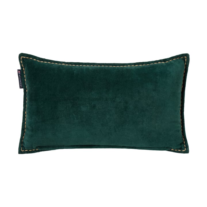 Winter House eko. sammetsbomull kudde 30x50 cm, Green-Light Beige Lexington