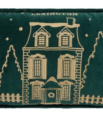Winter House eko. sammetsbomull kudde 30x50 cm - Green-Light Beige - Lexington