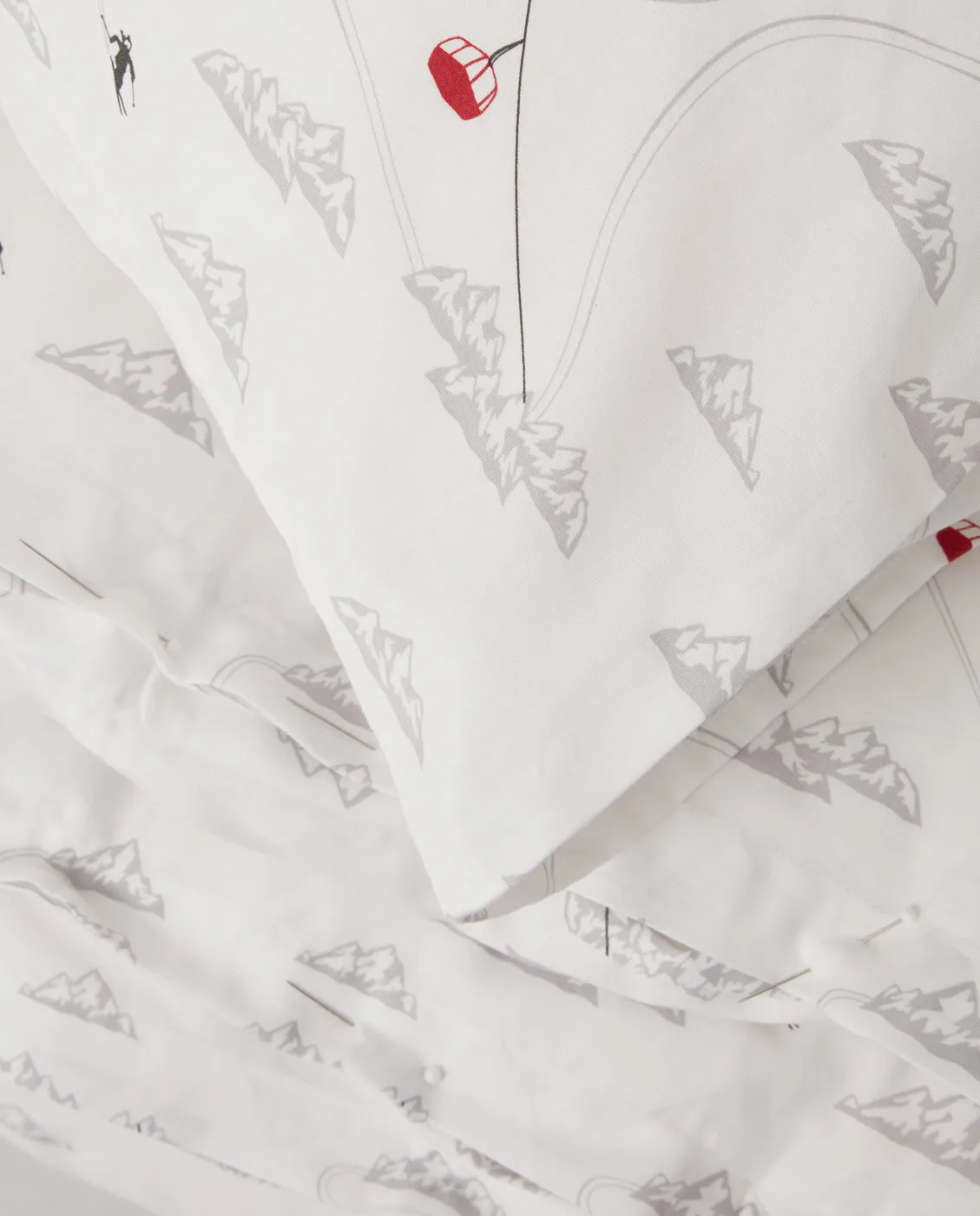 Winter Printed Cotton Sateen bäddset, 50x60 cm, 150x210 cm Lexington