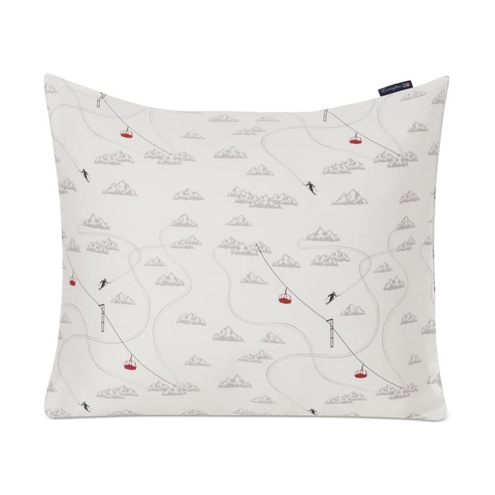 Winter Printed Cotton Sateen örngott 50x60 cm - White-gray-red - Lexington