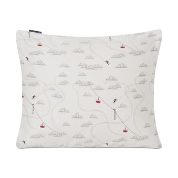 Winter Printed Cotton Sateen örngott 50x60 cm - White-gray-red - Lexington
