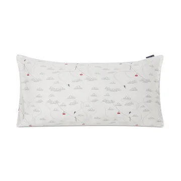 Winter Printed Cotton Sateen örngott 50x90 cm - White-gray-red - Lexington