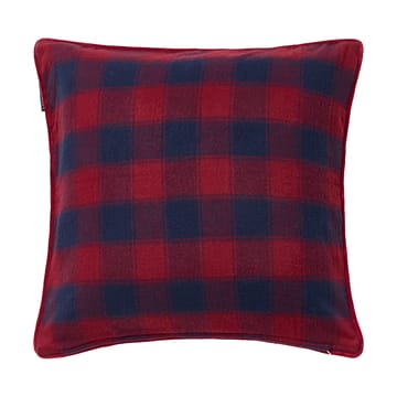 Wrapped checked eko. flannel kuddfodral 50x50 cm - Dark blue-red - Lexington