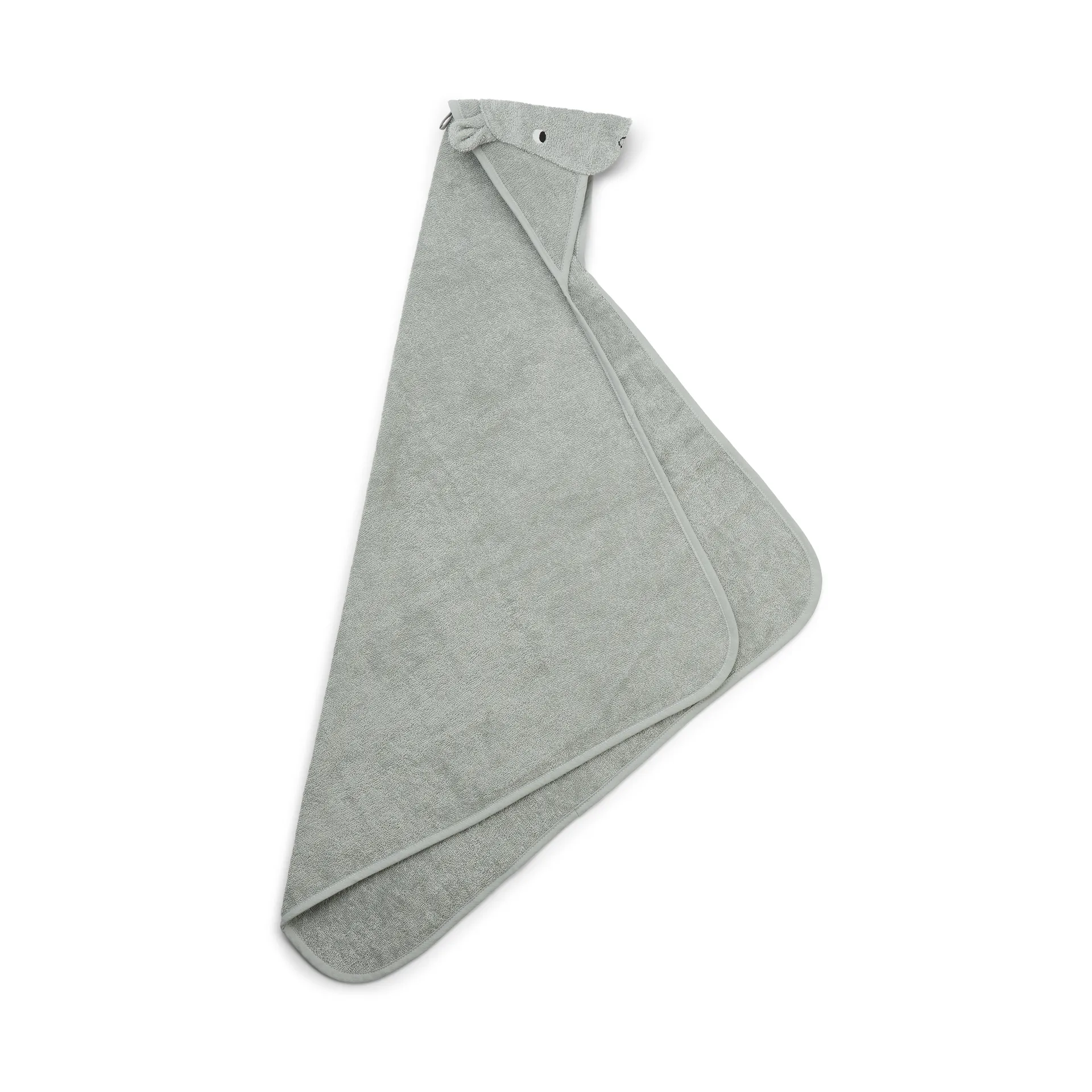 Albert badcape handduk med huva 70x70 cm, Hippo dove blue Liewood