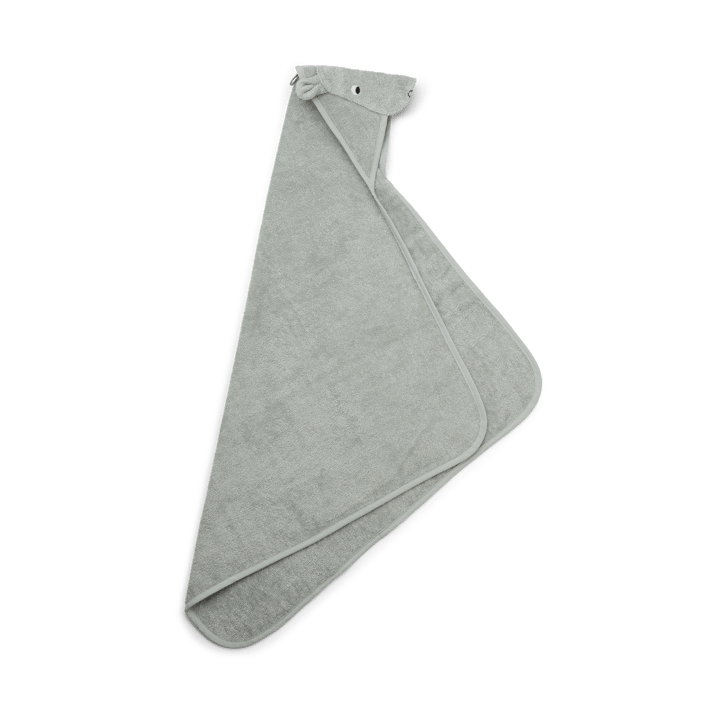 Albert badcape handduk med huva 70x70 cm, Hippo dove blue Liewood