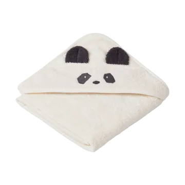 Albert badcape handduk med huva 70x70 cm - Panda creme de la creme - Liewood