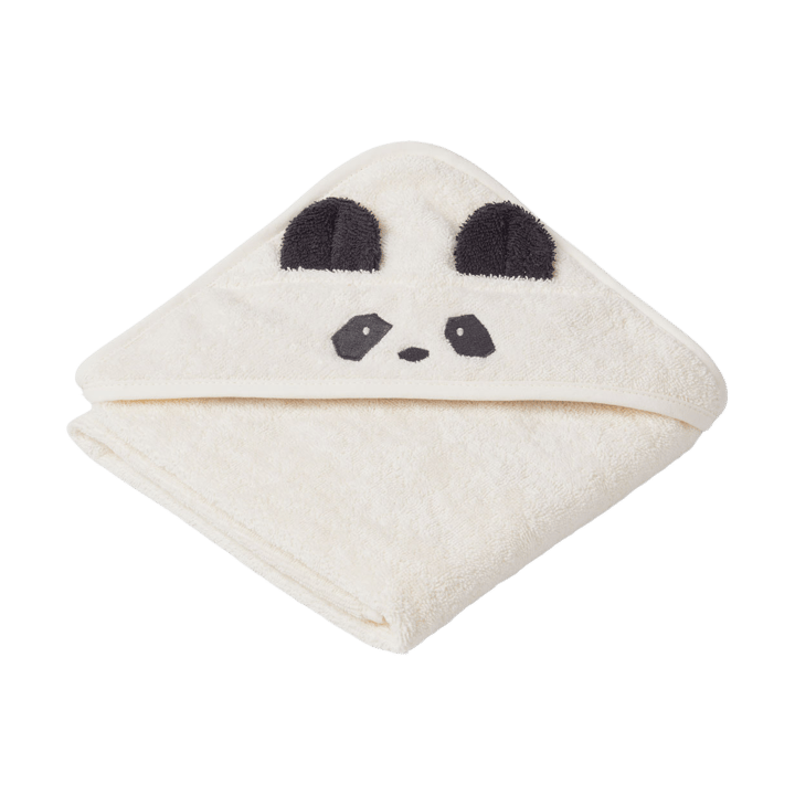 Albert badcape handduk med huva 70x70 cm - Panda creme de la creme - Liewood