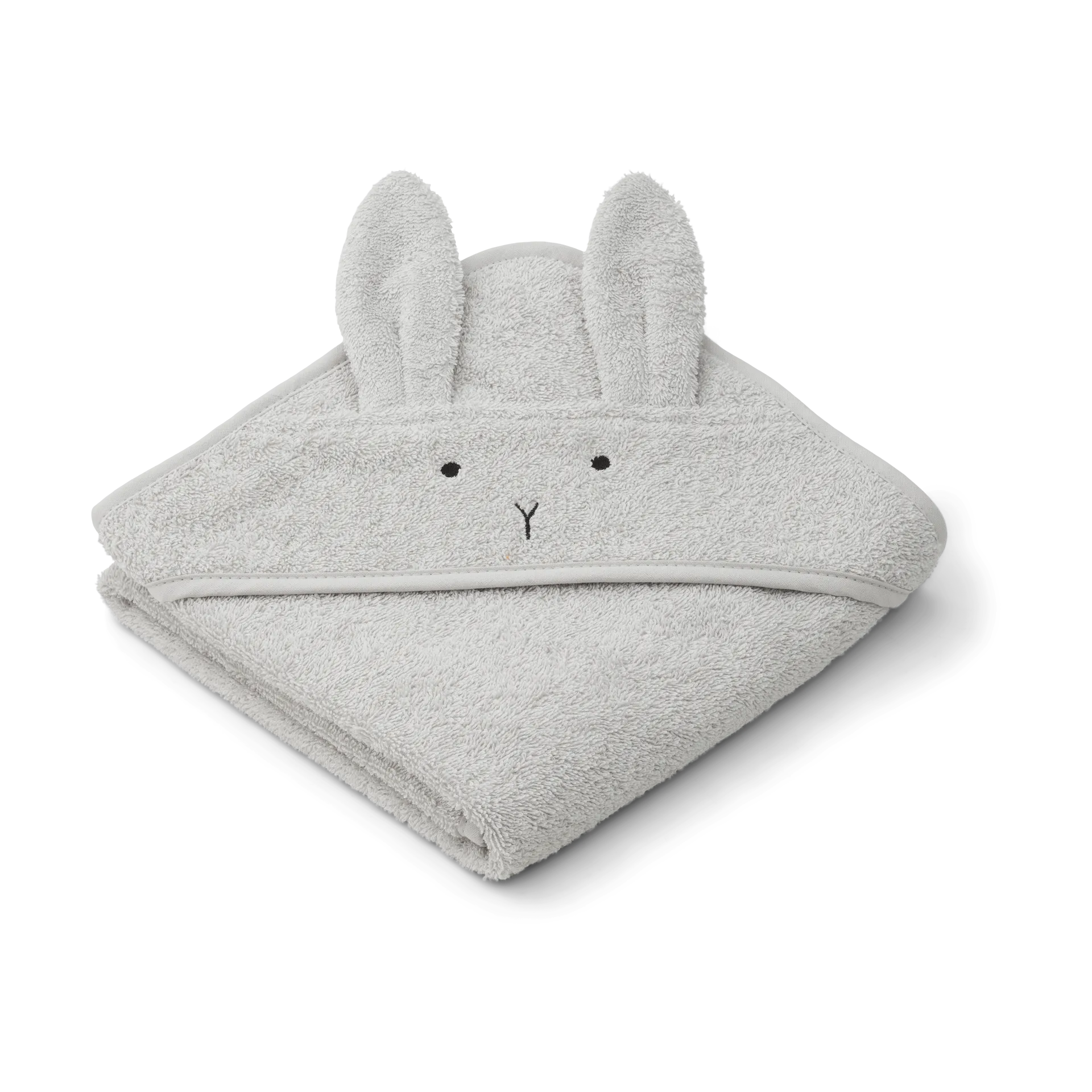 Albert badcape handduk med huva 70x70 cm, Rabbit dumbo grey Liewood