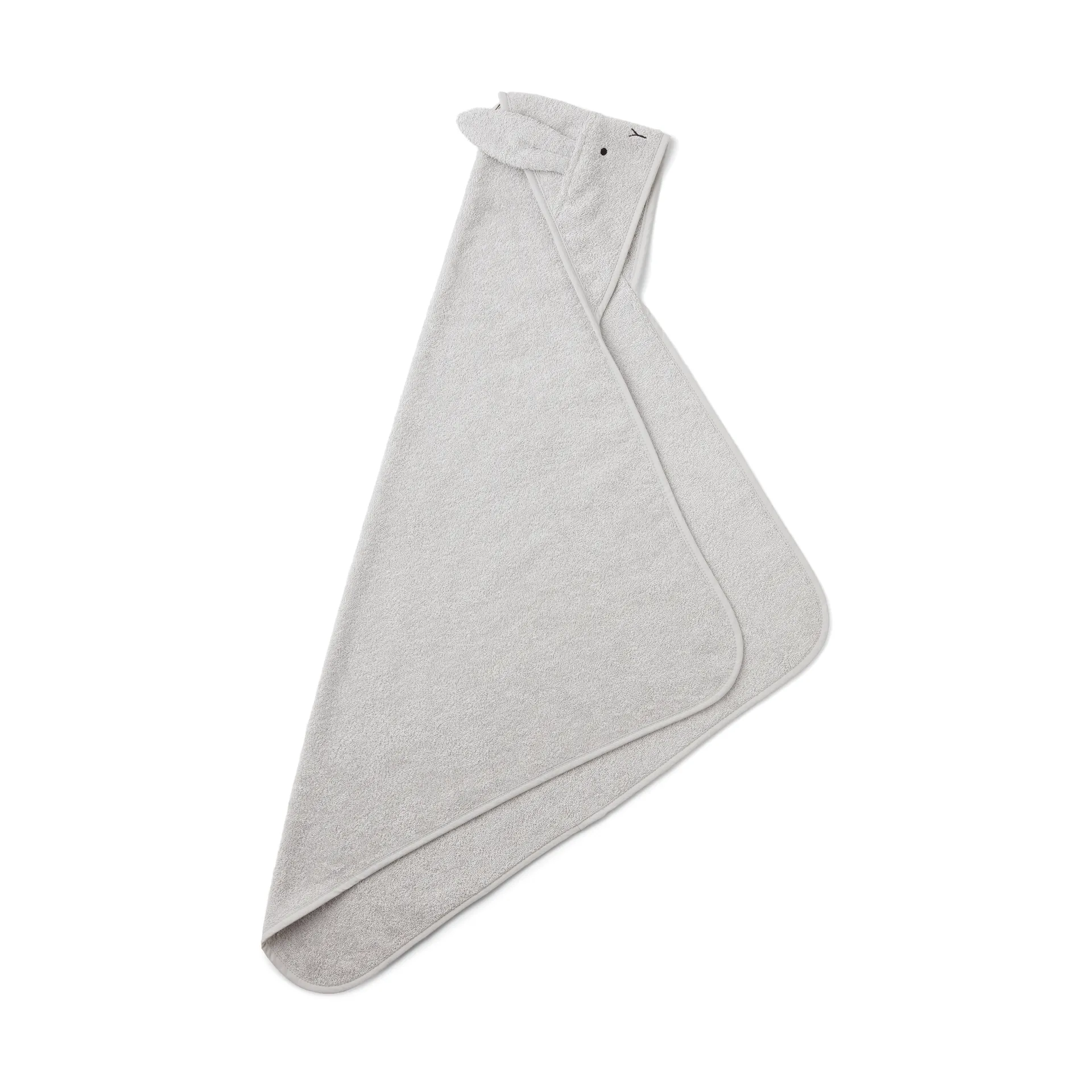 Albert badcape handduk med huva 70x70 cm, Rabbit dumbo grey Liewood