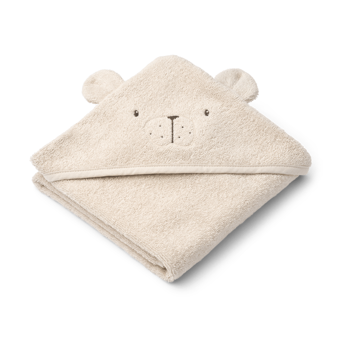 Albert badcape handduk med huva 70x70 cm - Sandy - Liewood