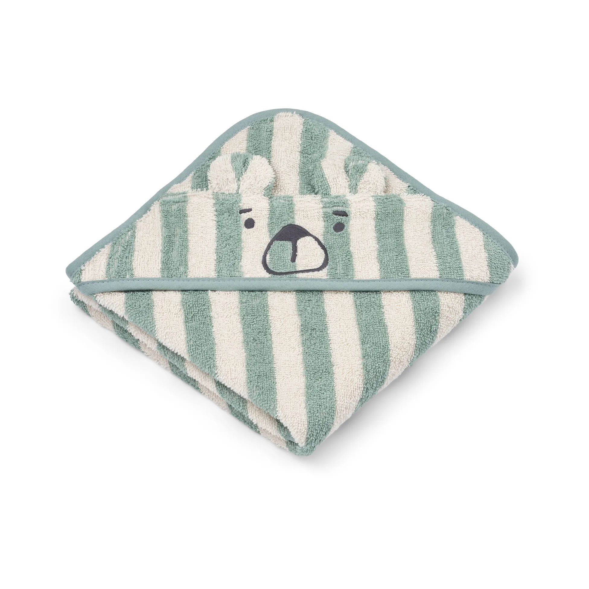 Albert handduk med huva 70x70 cm, Peppermint-creme de la creme