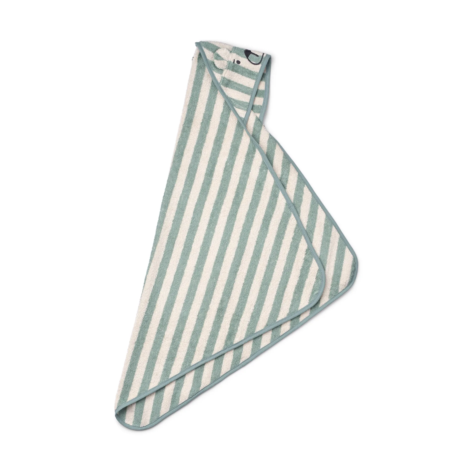 Albert handduk med huva 70x70 cm, Peppermint-creme de la creme Liewood