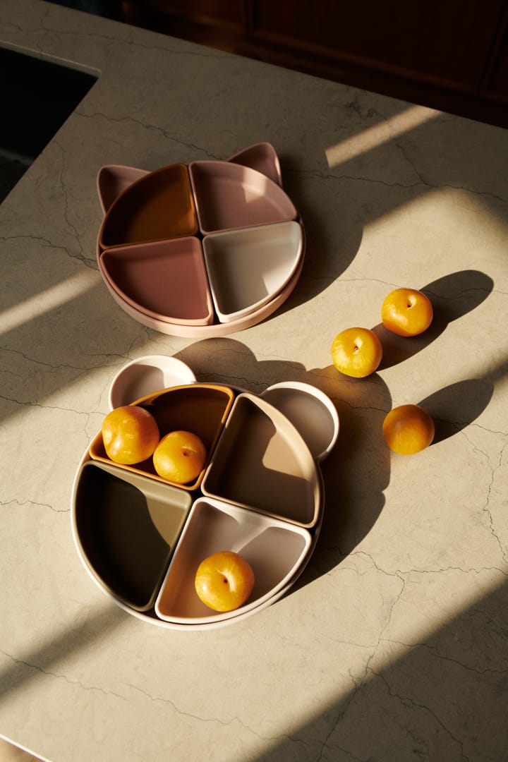Arne barntallrik + 4 skålar, Cat rose multi mix Liewood