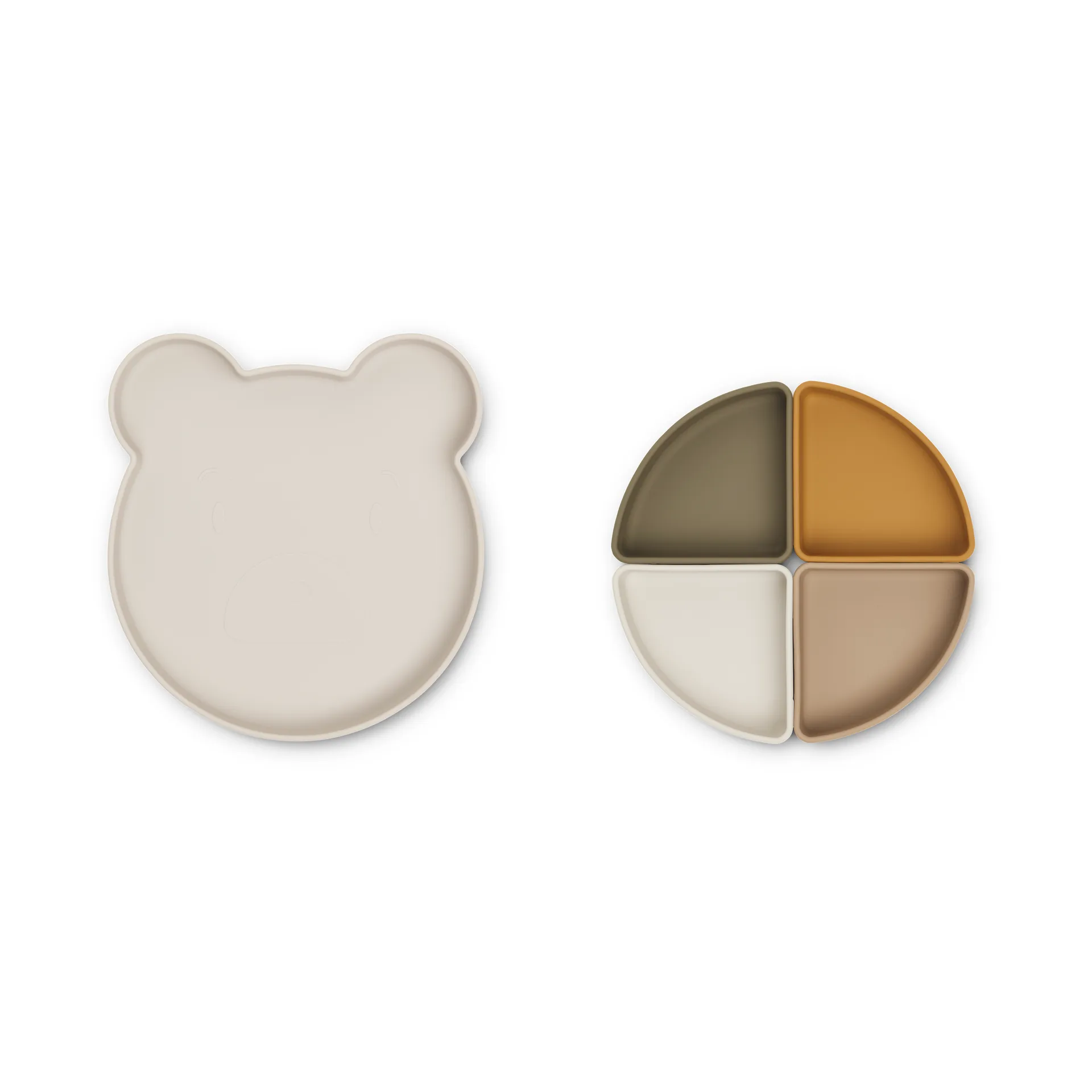 Arne barntallrik + 4 skålar, Mr bear sandy multi mix Liewood