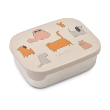 Arthur matlåda 13,5x17 cm - Cats and Dogs-Sandy - Liewood