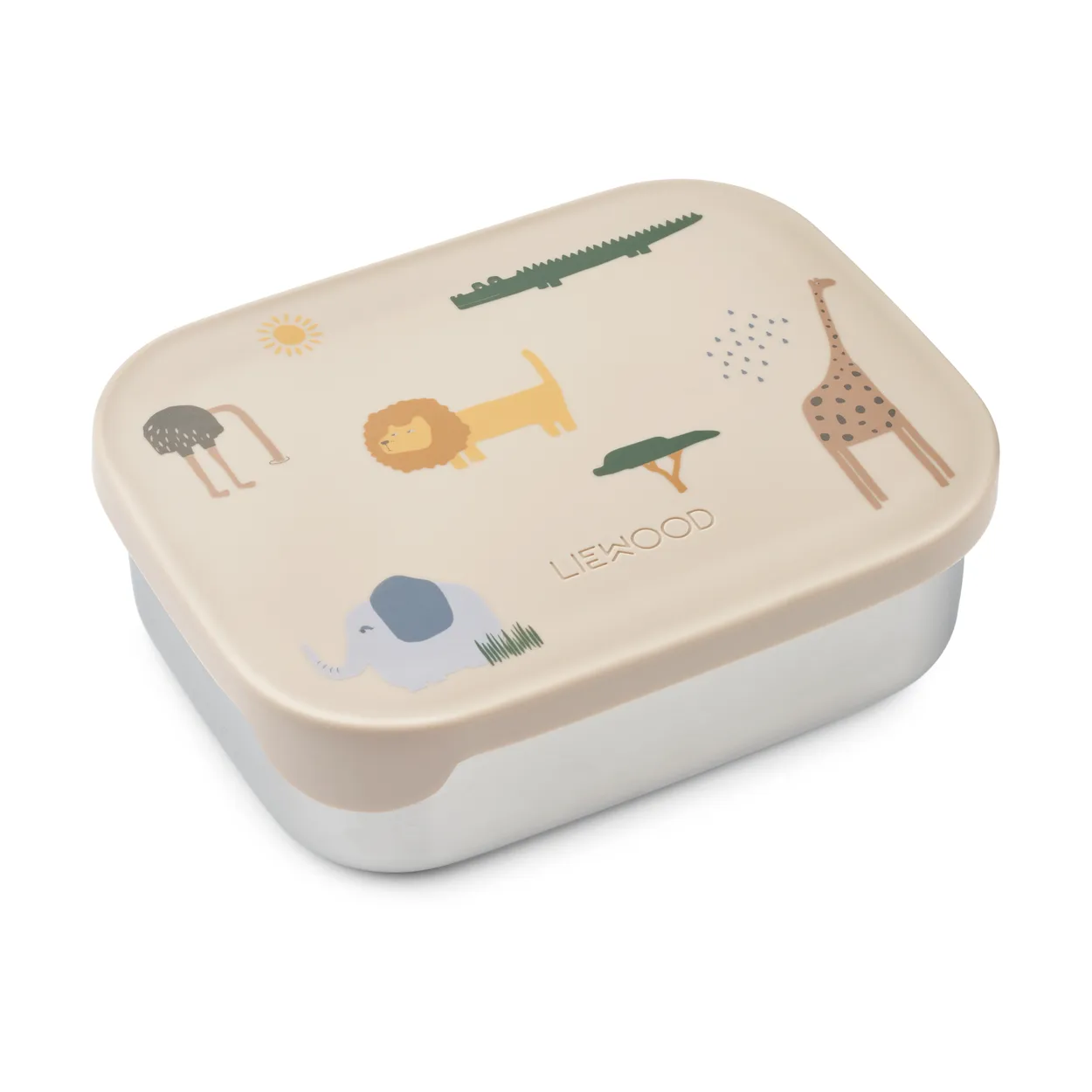Liewood Arthur matlåda 13,5x17 cm Safari sandy mix | Skandinavisk Design | Matlådor | Beige