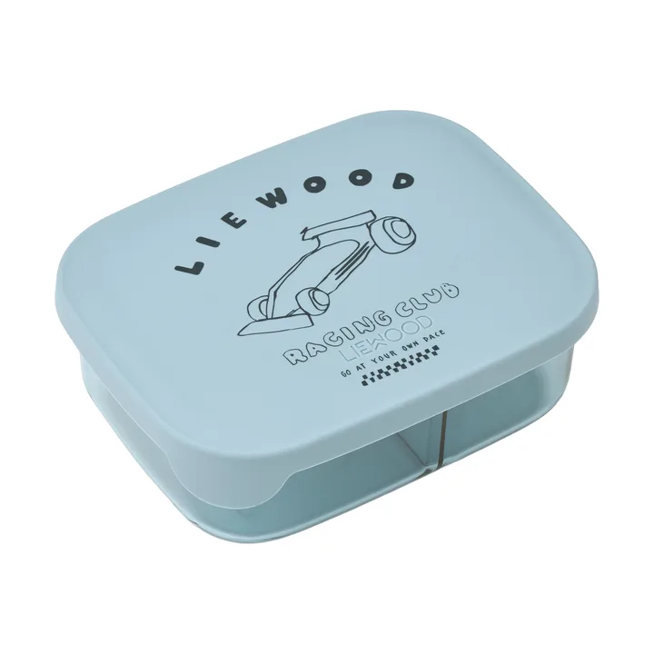 Arthur Tritan matlåda 13,5x17 cm - Race cars-Beach blue - Liewood