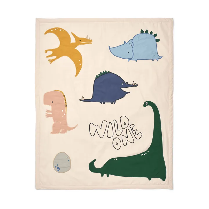 Bob filt - Dino roar-Sandy, 80x100 cm - Liewood