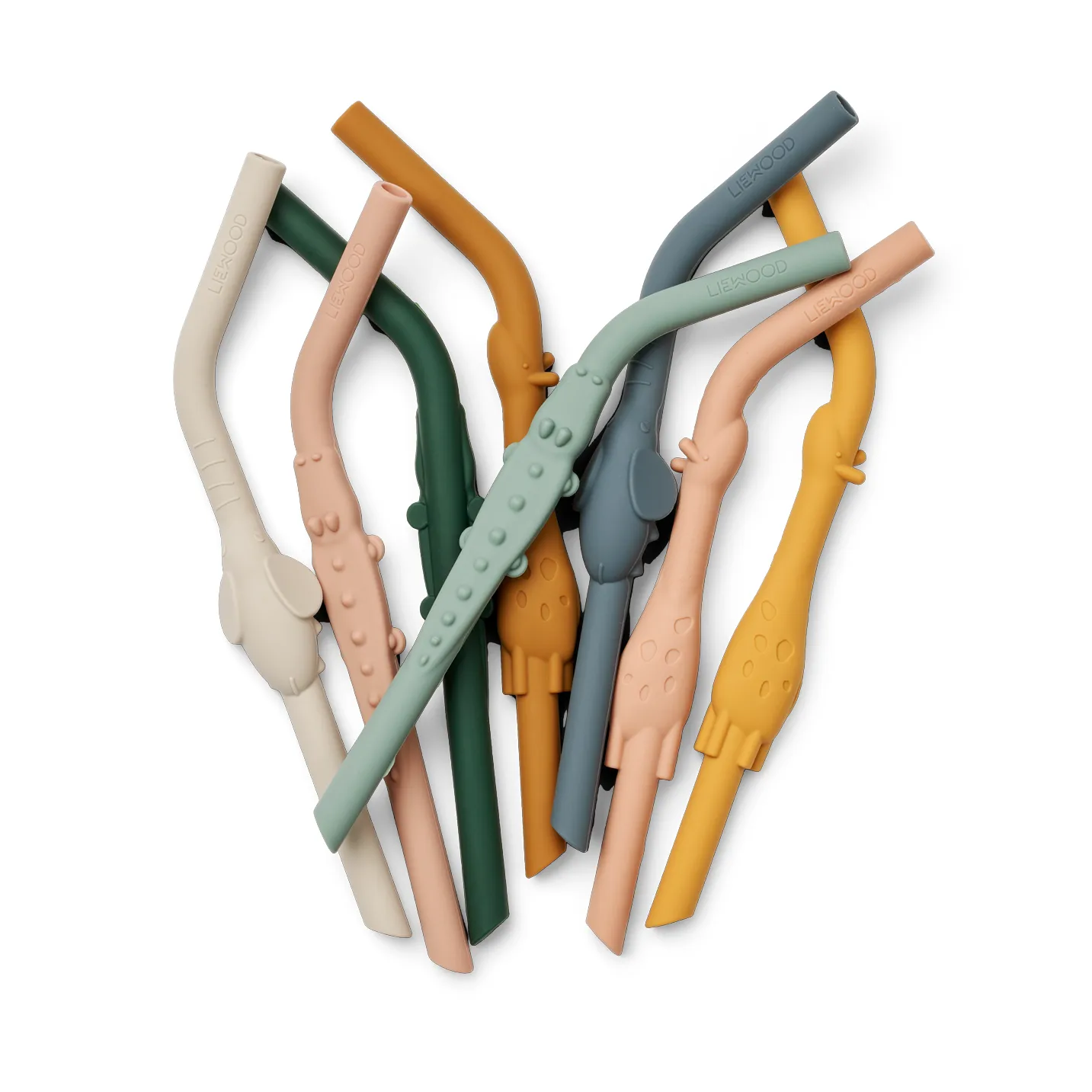 Carlson All Together sugrör 8 delar, Yellow mellow multi mix Liewood