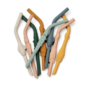 Carlson All Together sugrör 8 delar - Yellow mellow multi mix - Liewood