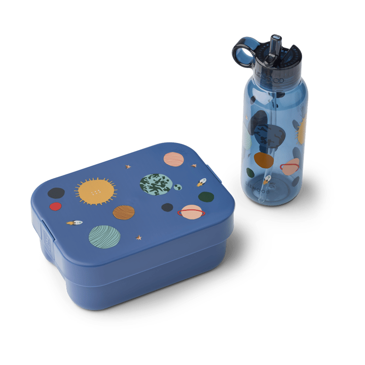 Chelsey printed lunchbox set 2 delar - Universe-Classic navy - Liewood