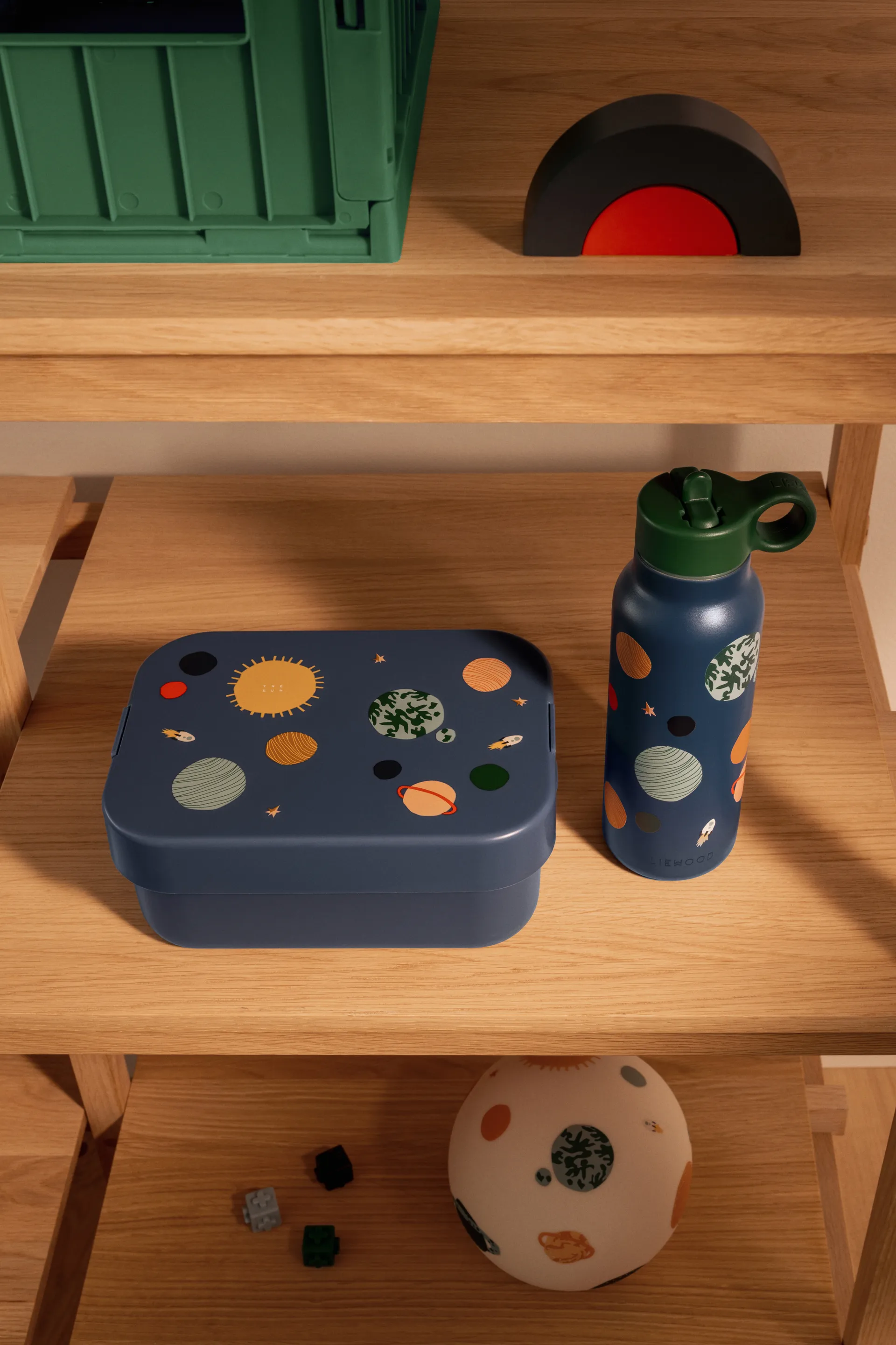 Chelsey printed lunchbox set 2 delar, Universe-Classic navy Liewood