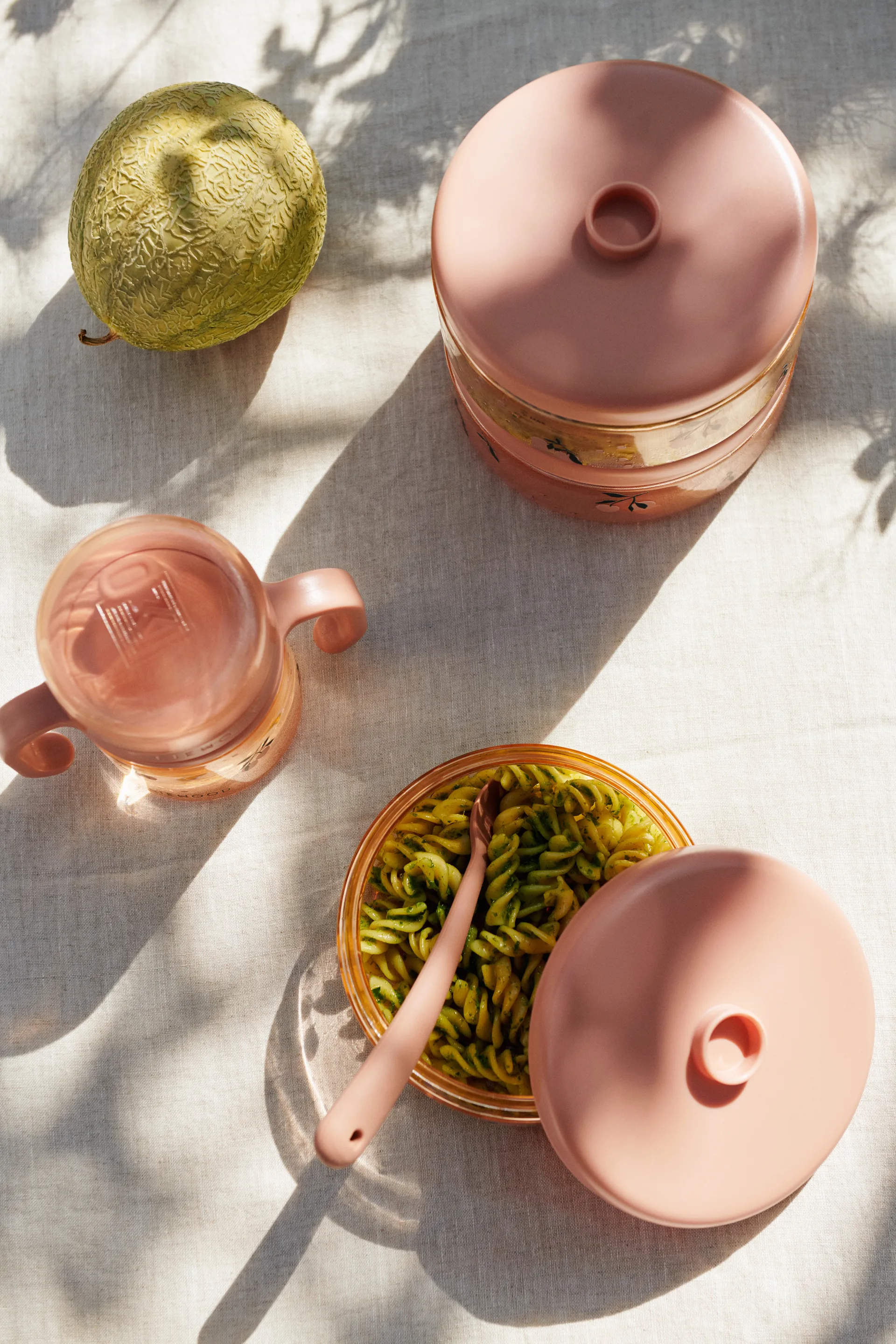 Dominique barnmatsburkar 500 ml 4-pack, Peach-sea shell Liewood