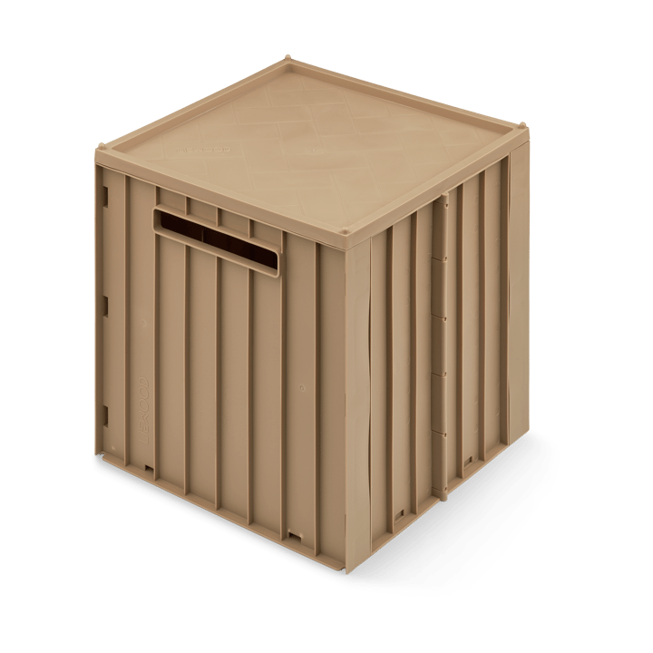 Elijah förvaringsbox med lock 31x31 cm - Oat - Liewood