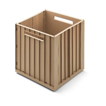 Elijah förvaringsbox med lock 31x31 cm - Oat - Liewood