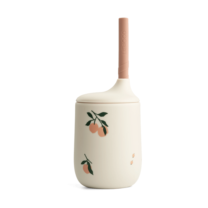Ellis printed sippy cup pipmugg med sugrör 23 cl - Peach-Sea shell mix - Liewood