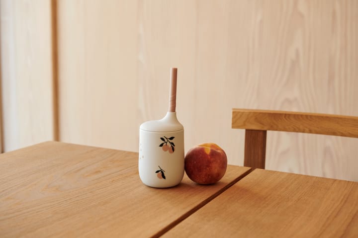 Ellis printed sippy cup pipmugg med sugrör 23 cl, Peach-Sea shell mix Liewood