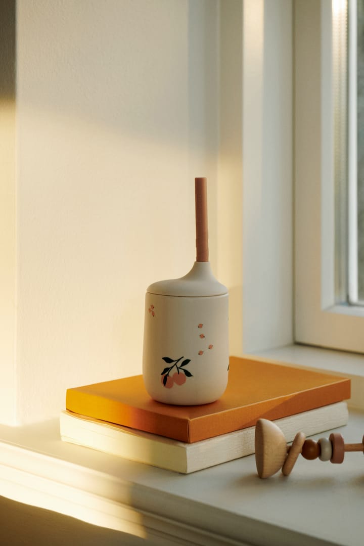 Ellis printed sippy cup pipmugg med sugrör 23 cl, Peach-Sea shell mix Liewood