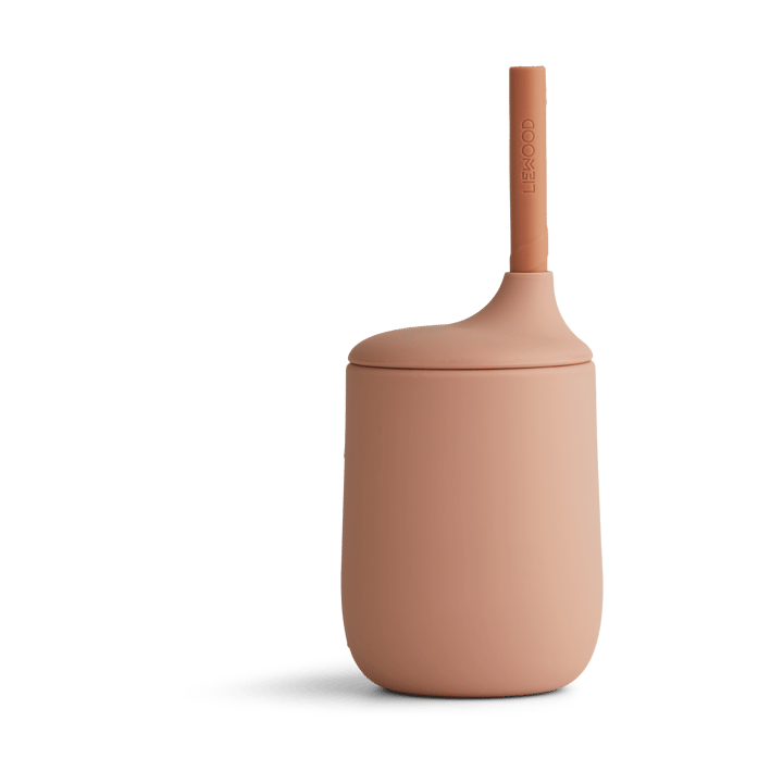 Ellis sippy cup pipmugg med sugrör 23 cl - Dark rose-terracotta mix - Liewood