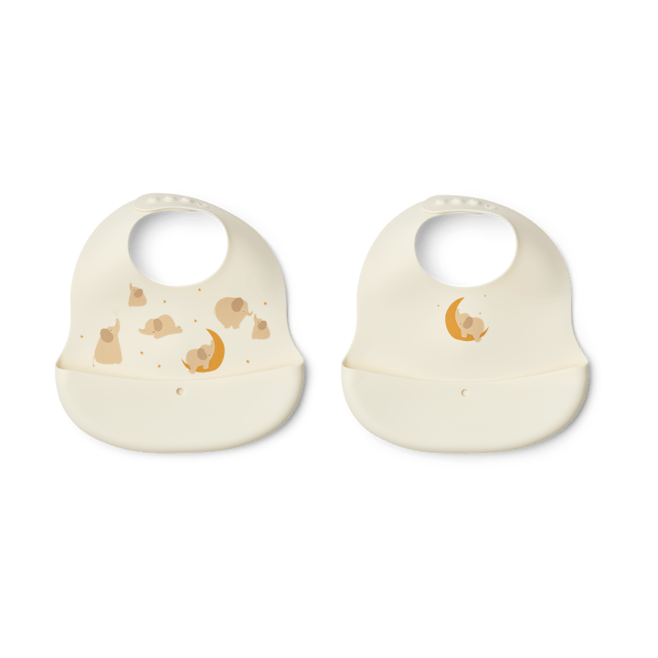 Ember printed haklapp 2 delar - Elephant-Creme de la creme - Liewood