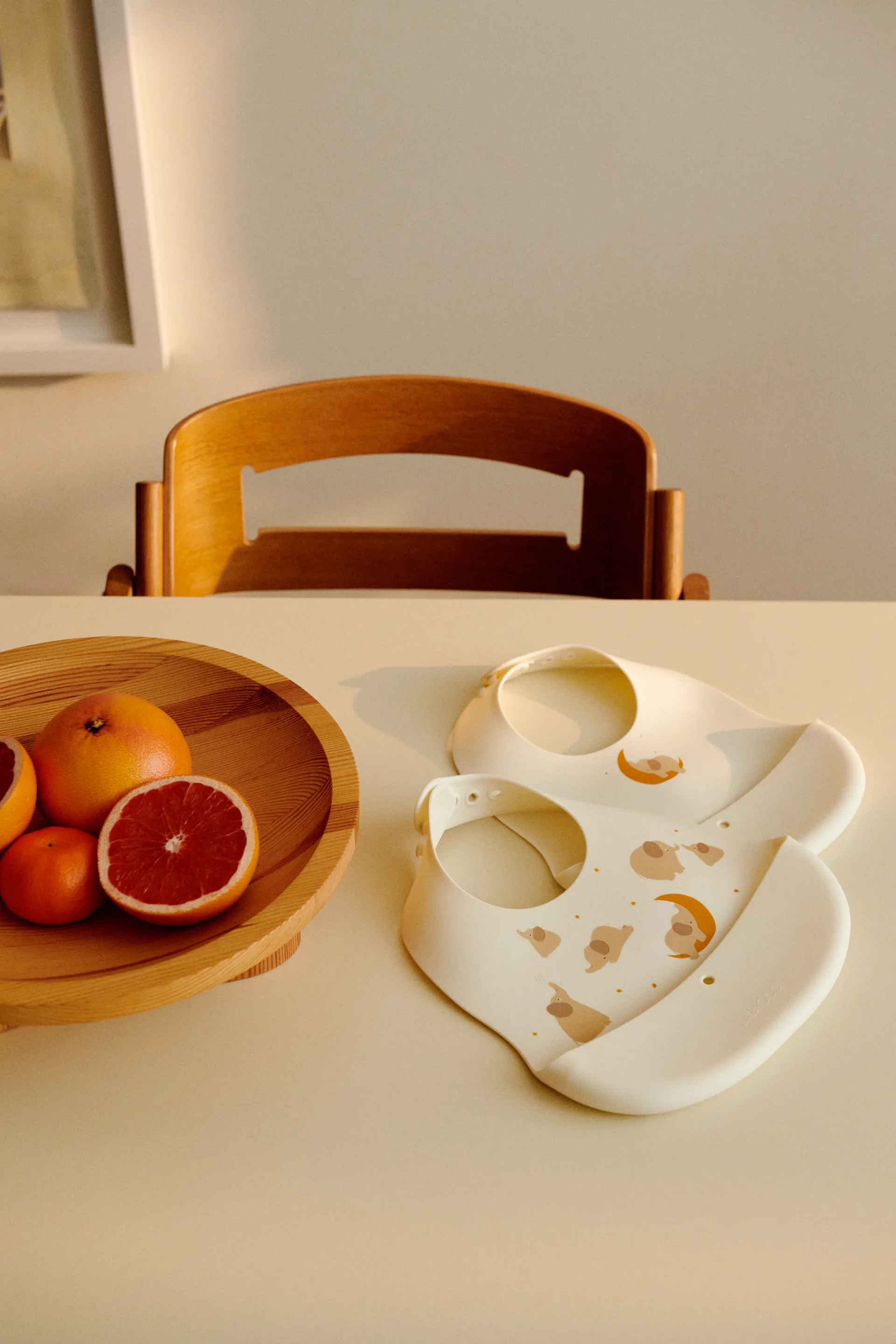 Ember printed haklapp 2 delar, Elephant-Creme de la creme Liewood