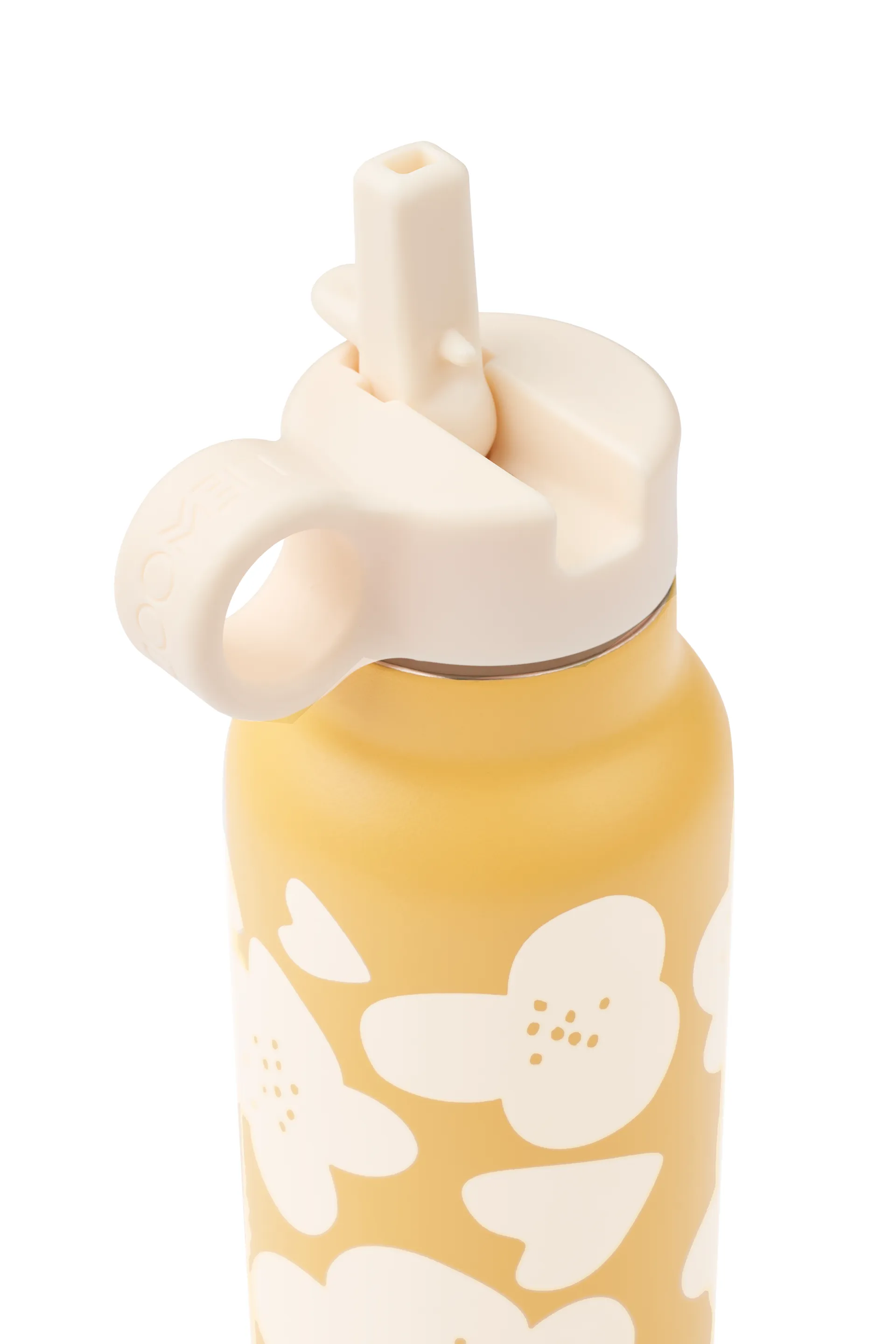 Falk vattenflaska 35 cl, Flower-lemon yellow Liewood