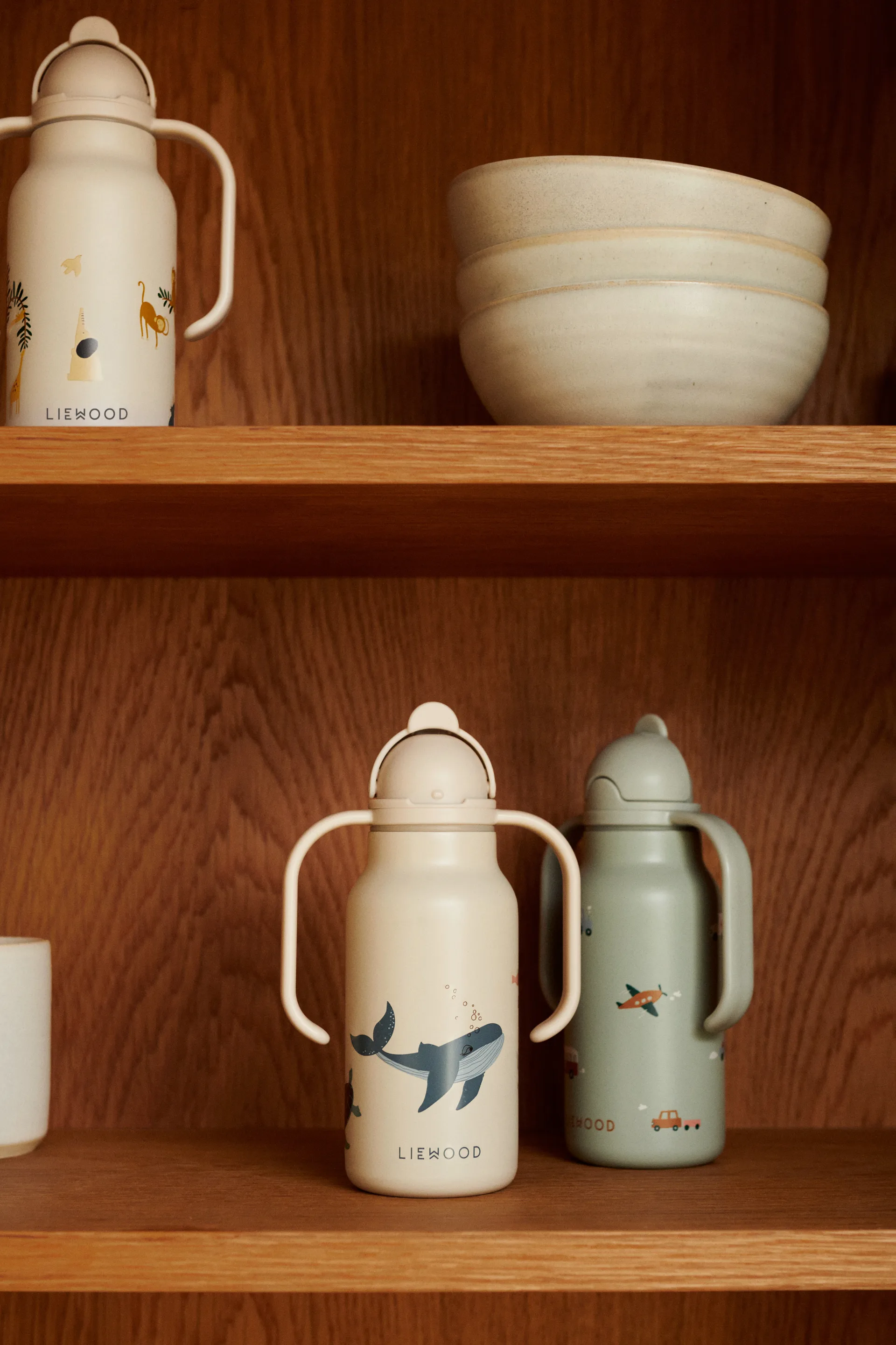 Falk vattenflaska 35 cl, Vehicles-dove blue mix Liewood