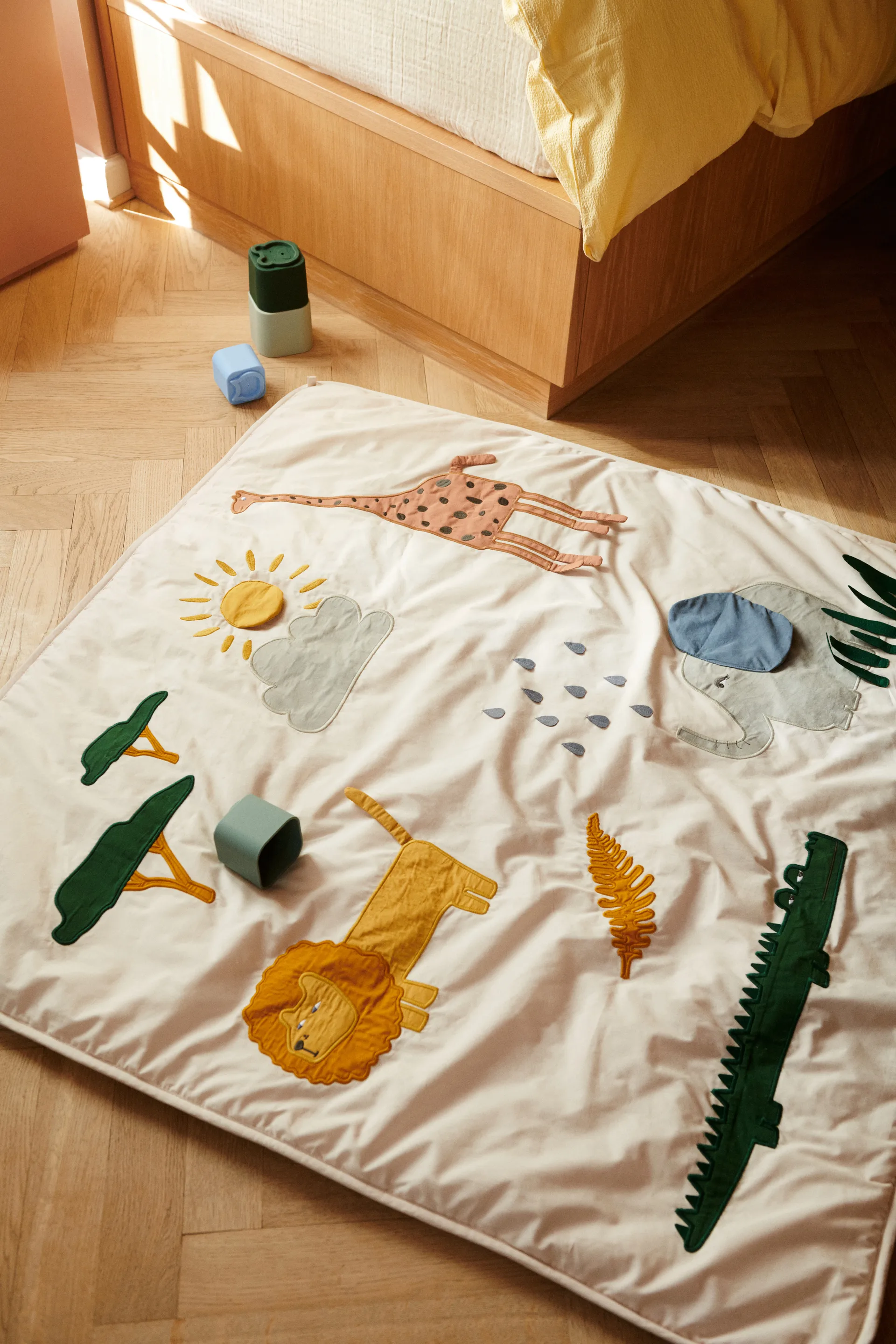 Glenn filt 110x110 cm, Safari sandy mix Liewood