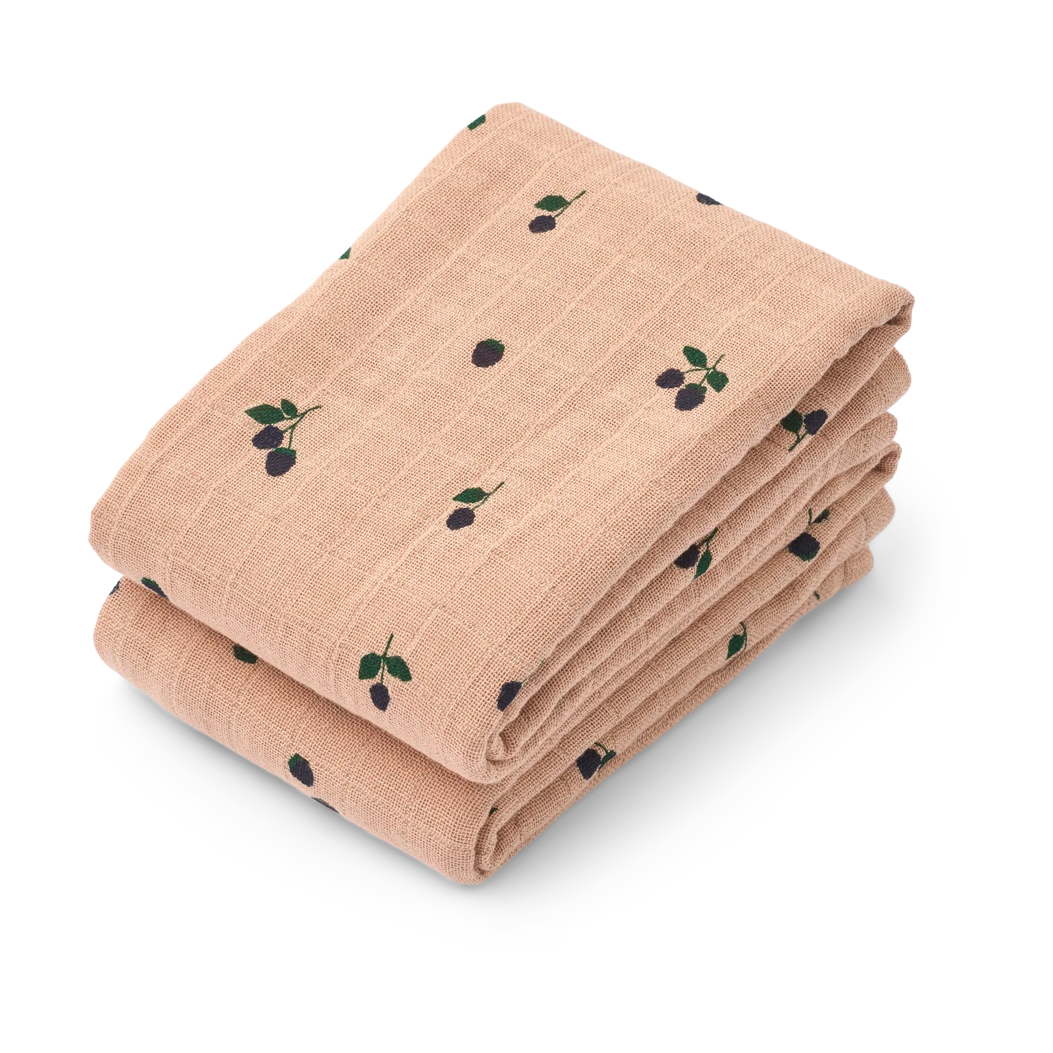 Lewis muslin filt 2-pack 65x65 cm, Mini Berry-Pale tuscany Liewood