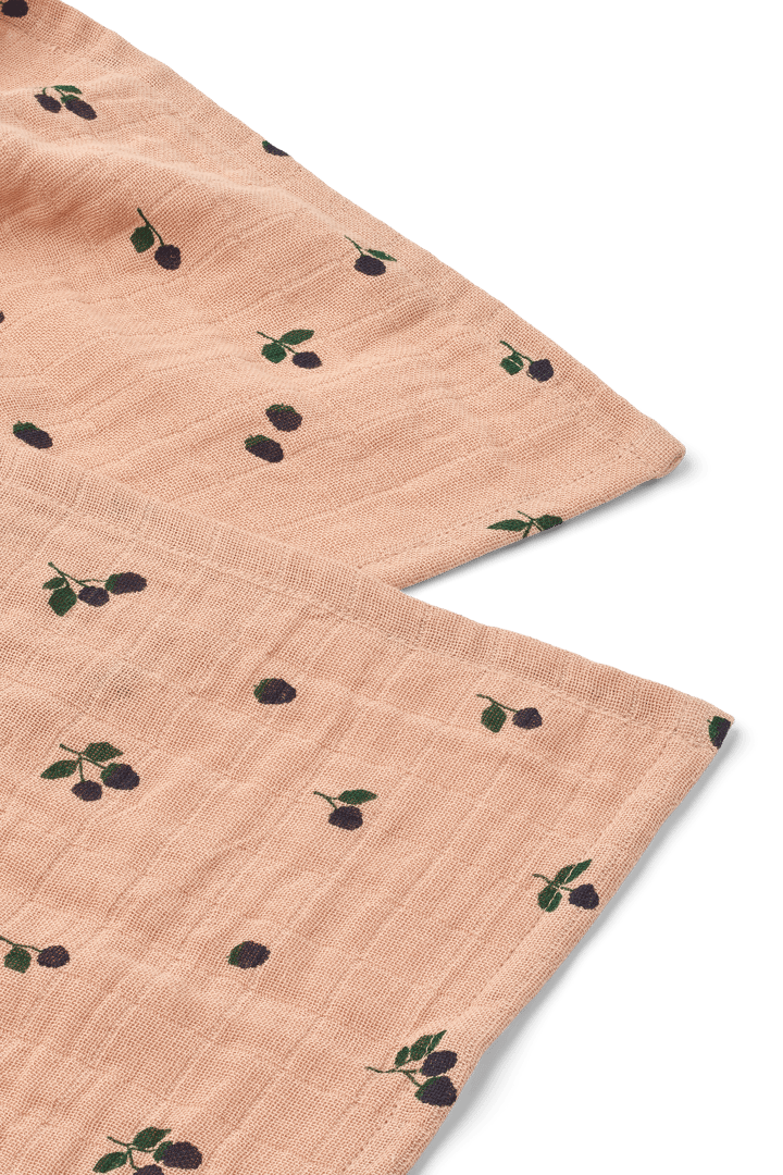 Lewis muslin filt 2-pack 65x65 cm, Mini Berry-Pale tuscany Liewood