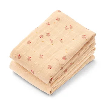 Lewis muslin filt 2-pack 65x65 cm - Mini butterfly-apple blossom mix - Liewood