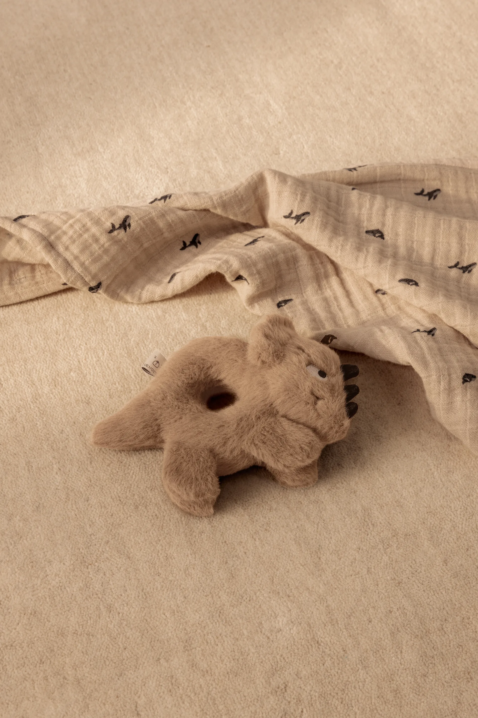 Lewis muslin filt 2-pack 65x65 cm, Mini whale-Sandy Liewood