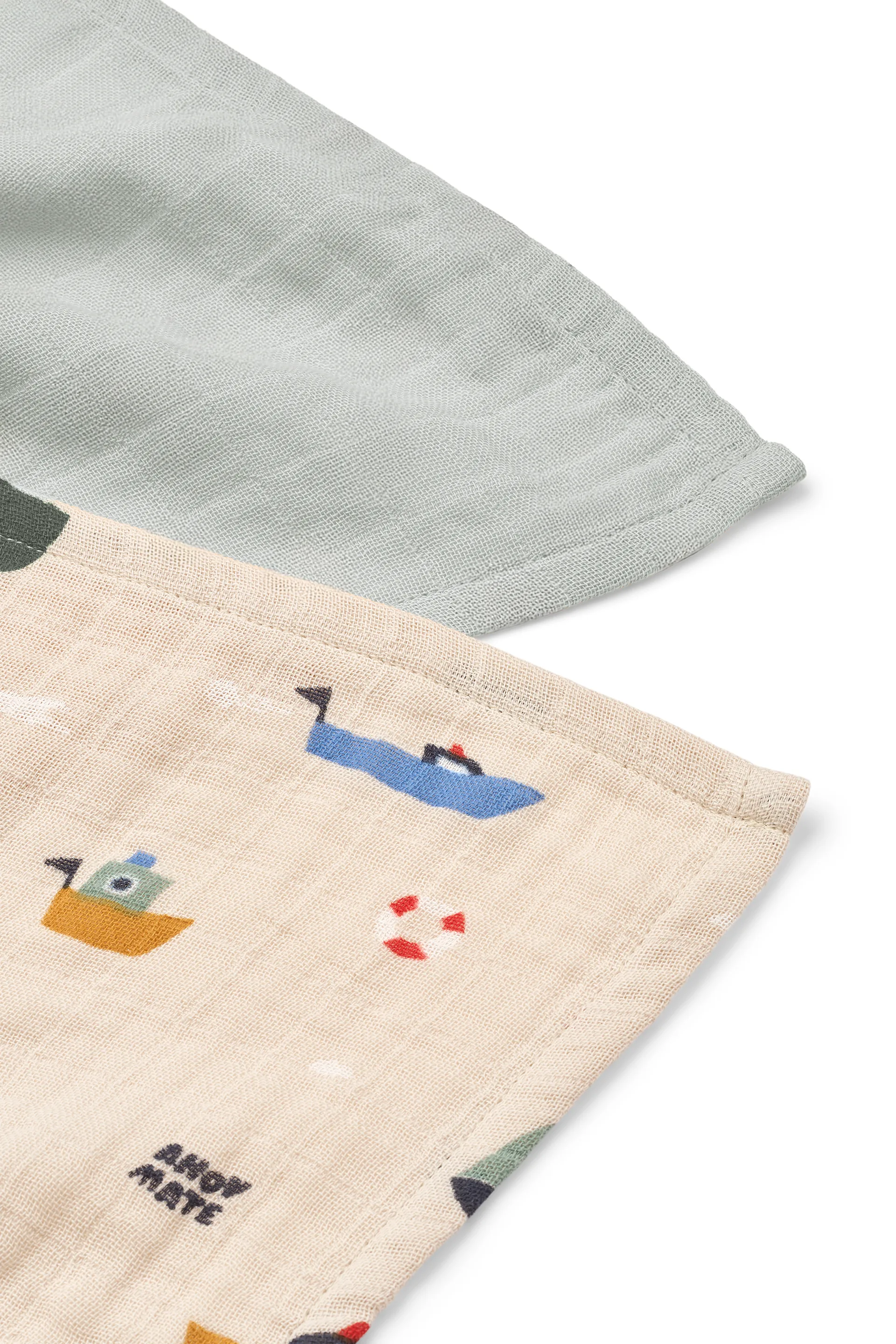 Lewis muslin filt 2-pack 65x65 cm, Sailing-dove blue mix Liewood