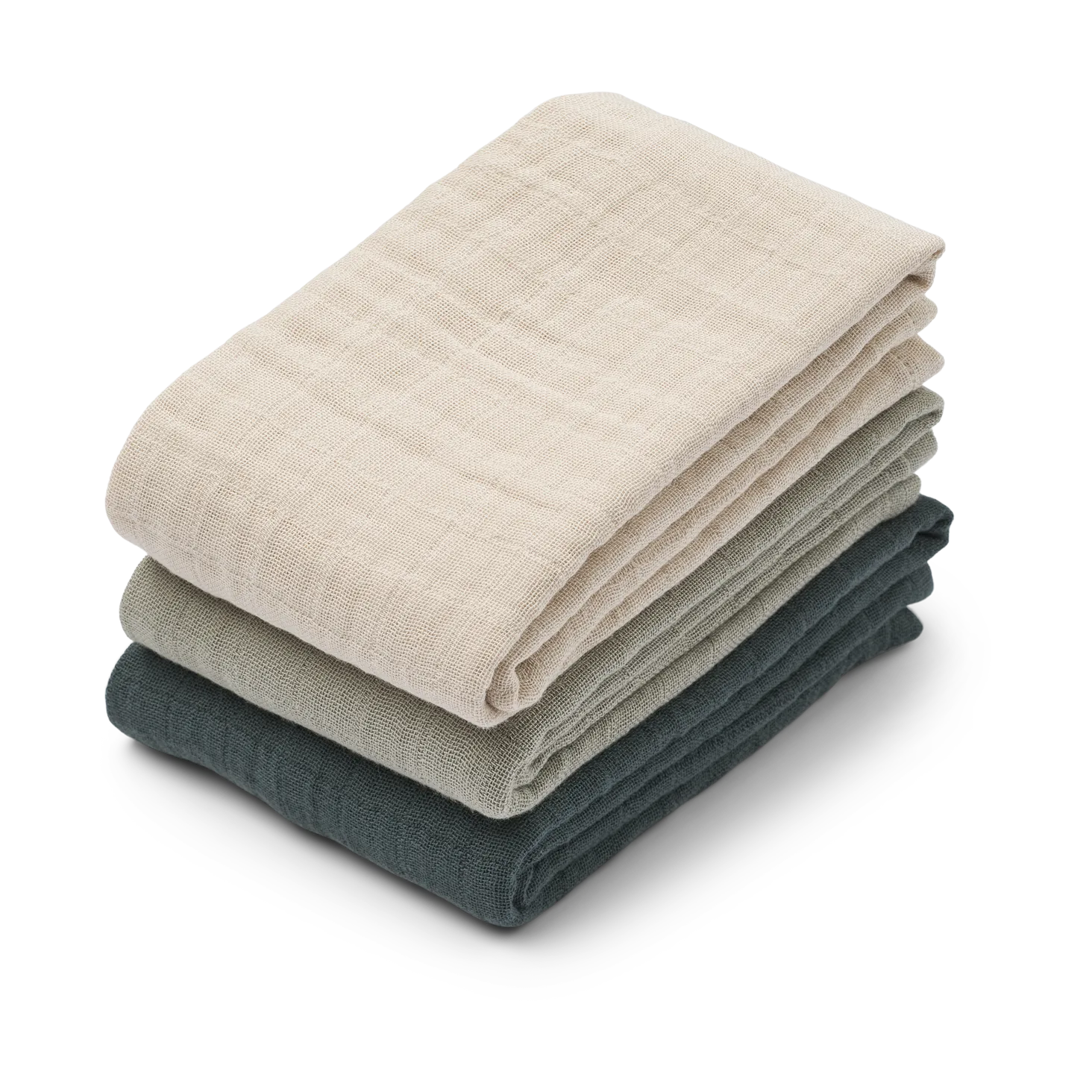 Lewis muslin filt 3 delar 65x65 cm, Dove blue mix Liewood