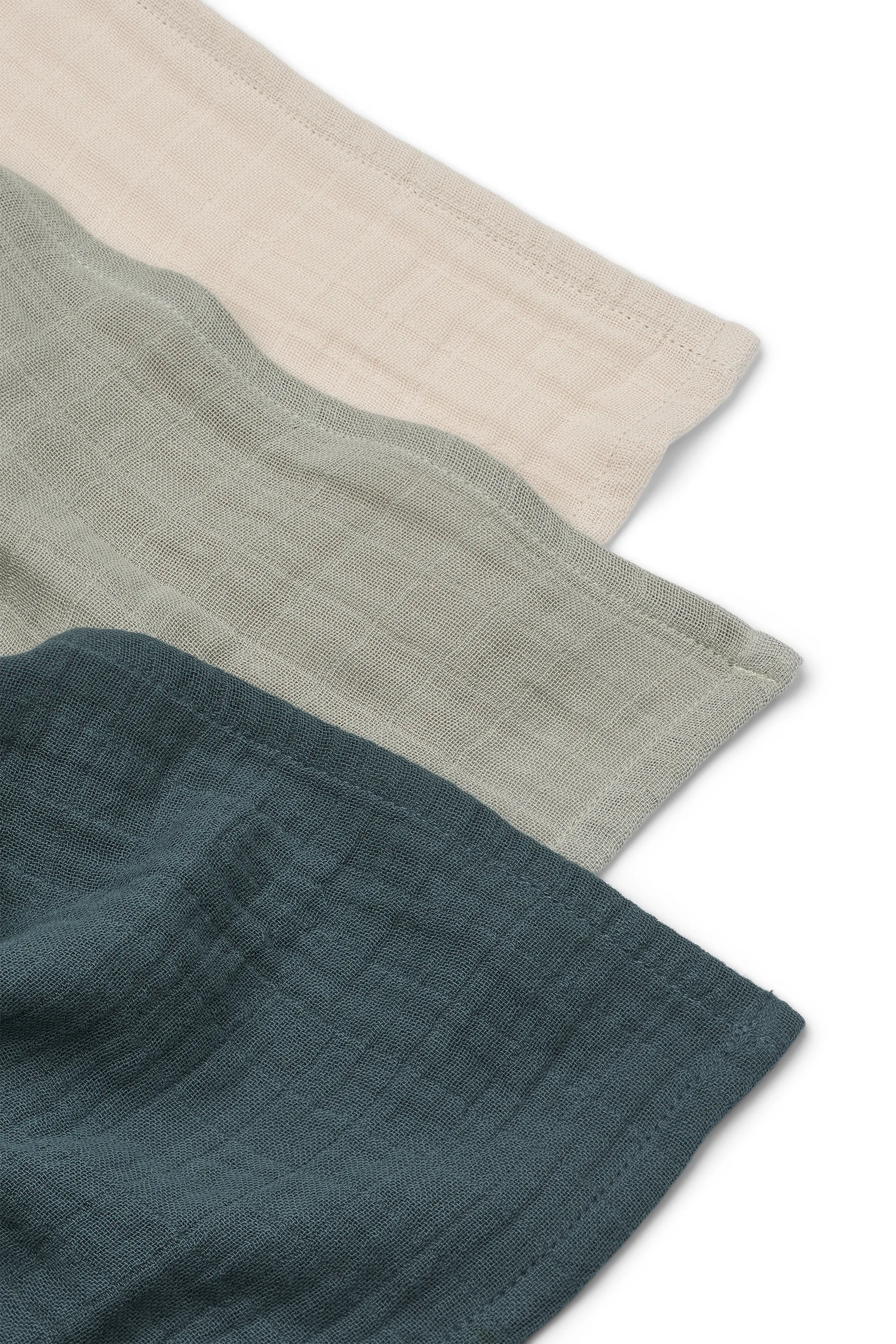 Lewis muslin filt 3 delar 65x65 cm, Dove blue mix Liewood